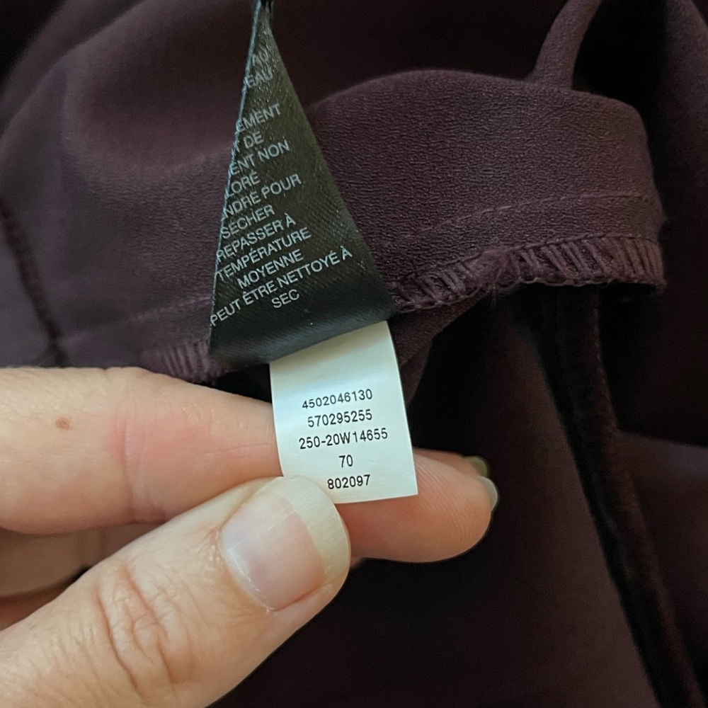 White House Black Market Burgundy Pleated Collar Jumpsuit Sz 8 Holidays Dressy - Picture 13 of 16
